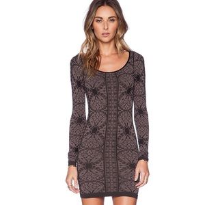 Intimately Free People Printed Long Sleeve Bodycon